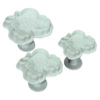 Marcador de Plastico de Flores Grandes con Expulsor, Set de 3 Piezas TIPS ZN2039