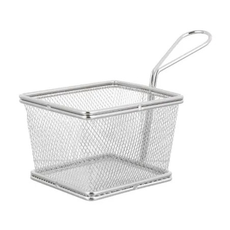 Canasta Mini Snacks de Acero Inoxidable de 10.5 x 9 Centimetros TIPS TCW-004