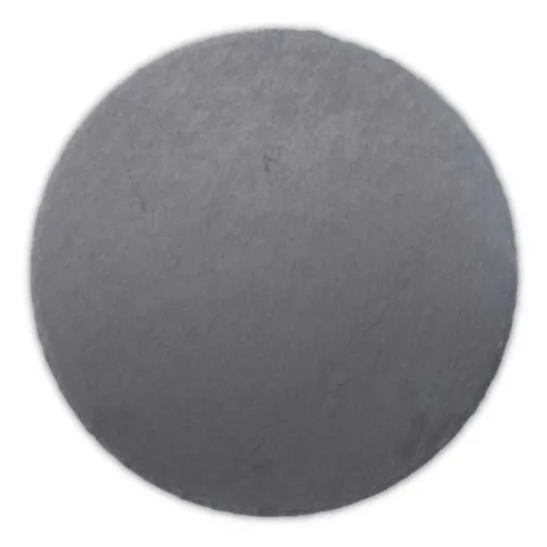 Plato Redondo de Piedra de 20 Centimetros de Color Negro TIPS RSD01-21
