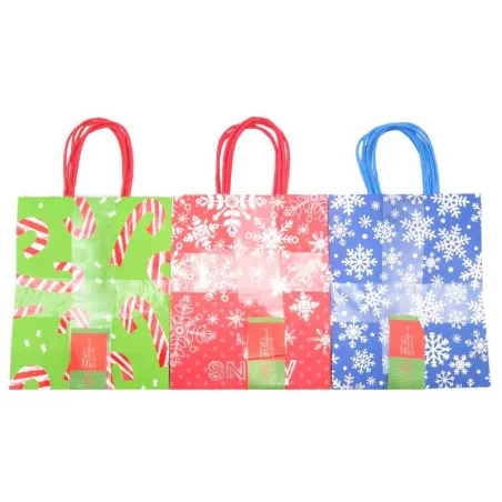 Bolsa Kraft Navidena de Tamano Mediana de 3 Unidades SIN ASIGNAR C3WKTGB2A