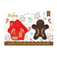 Cortador de Galletas de Casita y Muneco de Jengibre, Set de 2 Unidades TIPS ZNP-165
