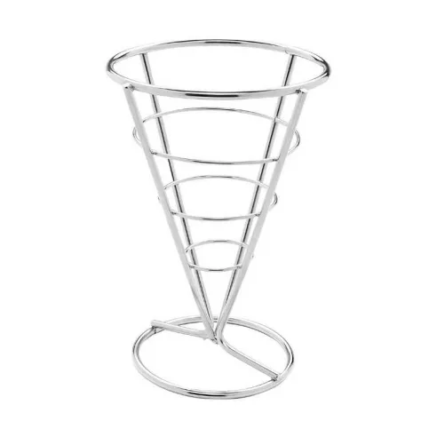 Canasta Conica Plateada de Alambre de 14 x 10 Centimetros TIPS SSC-057