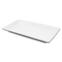 Plato Rectangular de Borde Delgado de Ceramica de 25.5 x 13.5 Centimetros TIPS CT757