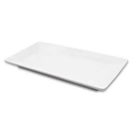 Plato Rectangular de Borde Delgado de Ceramica de 25.5 x 13.5 Centimetros TIPS CT757