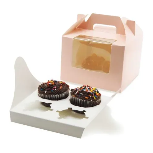 Caja de Carton para Cupcake de 4 Cavidades, Paquete de 10 Unidades TIPS AK-55