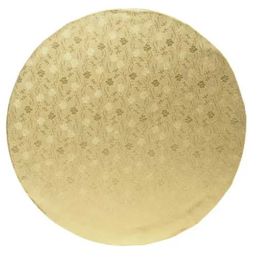 Base de Carton Redonda Lisa de 20 Centimetros de Color Dorado TIPS DGD073G