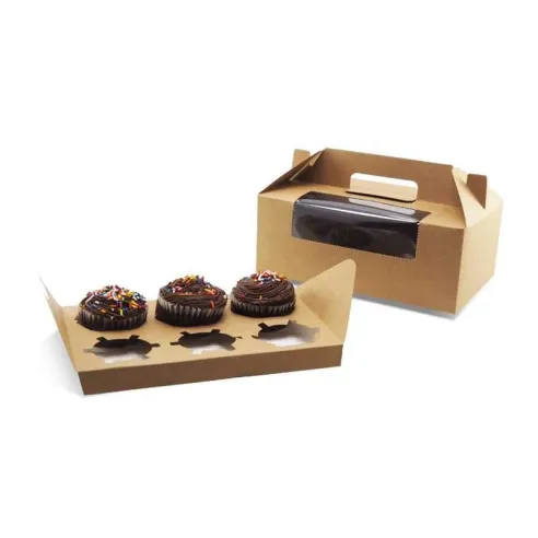 Caja de Carton para Cupcake de 6 cavidades, Paquete de 10 Unidades TIPS AK-56