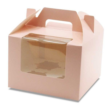 Caja de Carton para Cupcake de 4 Cavidades, Paquete de 10 Unidades TIPS AK-55
