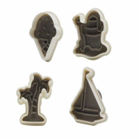 Marcador de Plastico de Playa, Set de 4 Piezas TIPS ZN2015