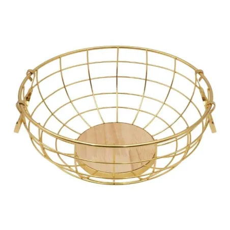 Canasta para Frutas Redonda de Metal de Color Dorado SIN ASIGNAR HP93-099A