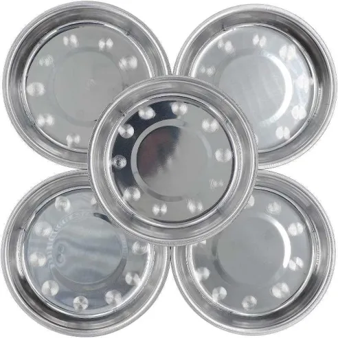 Bandeja Redonda de Acero Inoxidable de 32 Centimetros TIPS HOK-040-3