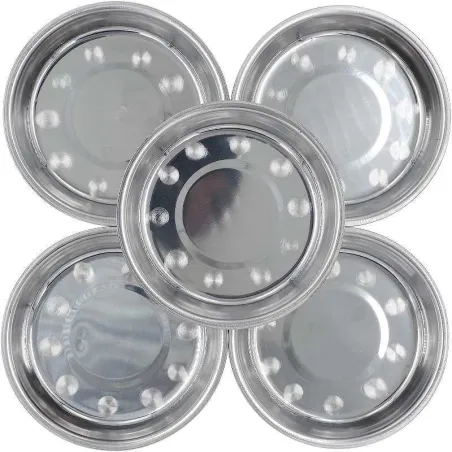 Bandeja Redonda de Acero Inoxidable de 32 Centimetros TIPS HOK-040-3