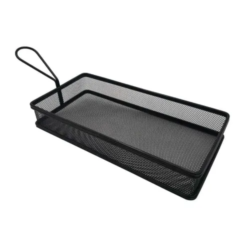 Canasta Mini Snacks Negra de 10 x 5 x 2 Pulgadas TIPS B-284