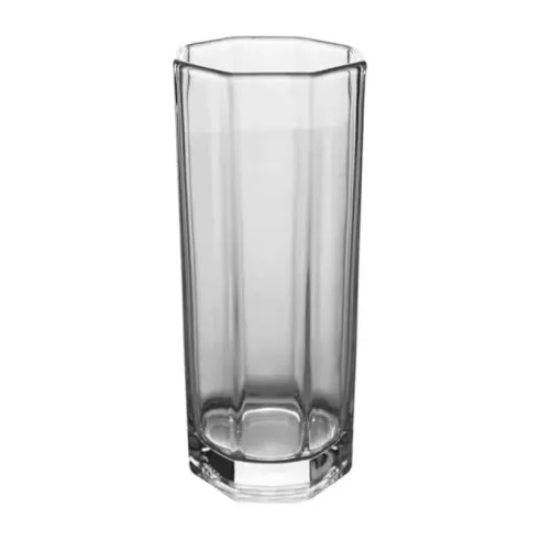 Vaso Liso Alto de 250 Mililitros, Set de 6 Unidades VETRO Y1001/HJ