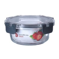 Contenedor Redondo de Vidrio de 370 Mililitros TIPS HLJ-040