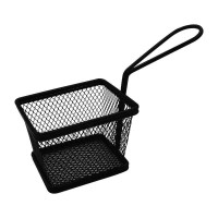 Canasta Mini Snacks Negra de 5 x 4 x 3.5 Pulgadas TIPS B-300 BLACK