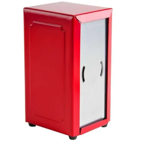 Servilletero Plegable en Acero de 7 Pulgadas, Color Rojo TABLECRAFT 2211