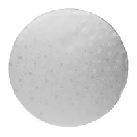 Base de Carton Redonda Lisa de 20.5 Centimetros de Color Plateado TIPS DGD049S