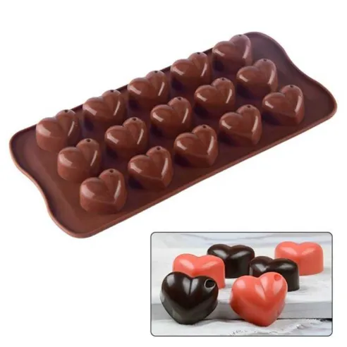 Molde de Silicon de Corazon de 15 Cavidades TIPS RRA02-137