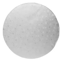 Base de Carton Redonda Lisa de 25 Centimetros de Color Plateado TIPS DGD074S