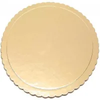 Disco Redondo de Carton de Color Dorado de 22.5 Centimetros TIPS C-221-01