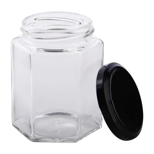 Frasco de Vidrio Hexagonal de 280 Mililitros TIPS A-159-02