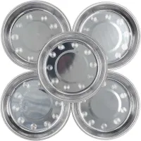 Bandeja Redonda de Acero Inoxidable de 34 Centimetros TIPS HOK-040-4