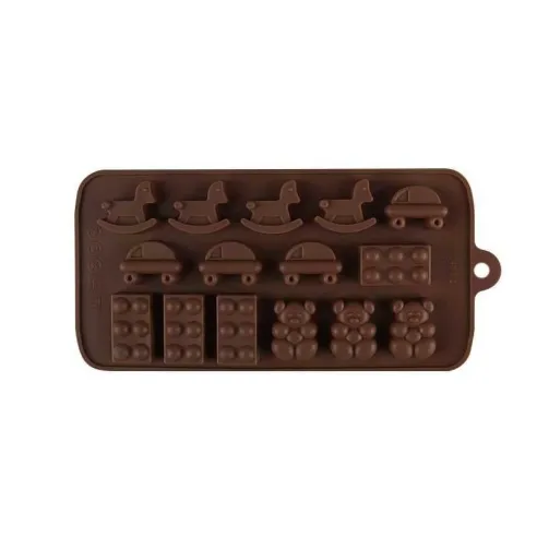 Molde de Silicon de Figuras Surtidas de Baby Shower de 15 Cavidades TIPS RRA02-129