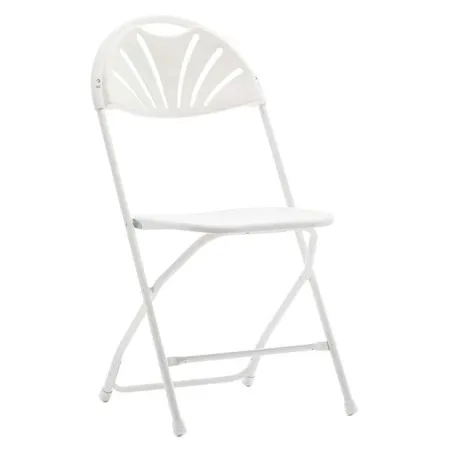 Silla Metalica Plegable con Forro Plastico 86 x 40 x 45 Centimetros Blanca TIPS HQ-H86
