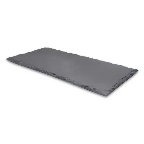 Plato Rectangular de Piedra de 40 x 20 Centimetros de Color Negro TIPS RSD01-14