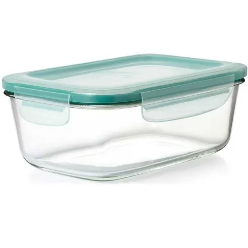 Contenedor de Vidrio Rectangular Hermetico de 640 Mililitros TIPS A-173-02