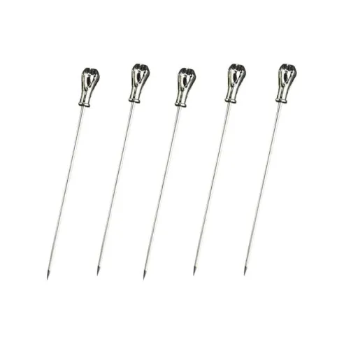 Pincho de Diamante para Cocktail de  Acero Inoxidable, Paquete 5 Unidades MASTER CHEF 9891832