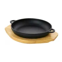 Olla Redonda de Hierro Fundido con Base de Madera de 19 Centimetros TIPS KNO-019