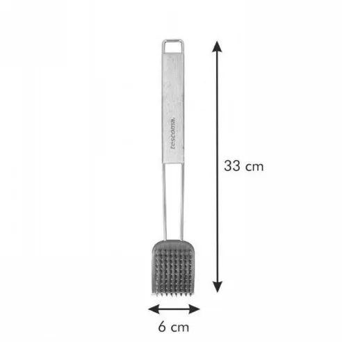 Cepillo para BBQ de Silicon con Acero Inoxidable y Madera de 33 Centimetros TESCOMA 707432