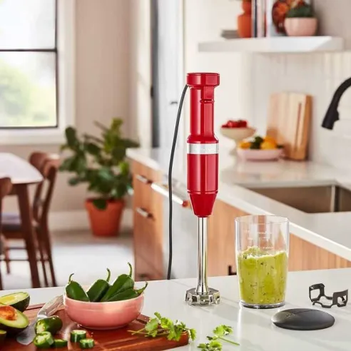 Batidora de Inmersion Empire de Velocidad Variable de Color Rojo KITCHEN AID KHBV53ER