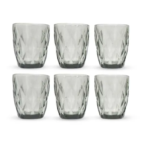 Vaso de Vidrio de 250 Mililitros de Color Humo, Set de 6 Unidades TIPS KFG-005SM/HJ