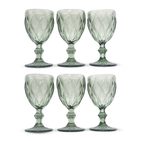 Copa de Vino de Vidrio de 240 Mililitros de Color Humo, Set de 6 Unidades TIPS KFG-006SM/HJ