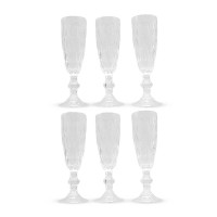 Copa de Champagne de Vidrio de 160 Mililitros, Set de 6 Unidades TIPS KFG-003CL/HJ