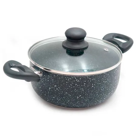 Olla de Acero con Tapa de Vidrio de 24 Centimetros TIPS WZG-015-3