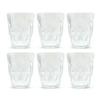 Vaso de Vidrio de 250 Mililitros, Set de 6 Unidades TIPS KFG-005CL/HJ