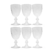 Copa de Vino de Vidrio de 240 Mililitros, Set de 6 Unidades TIPS KFG-006CL/HJ