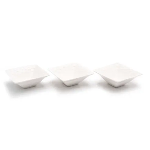 Bowl Salsero Cuadrado Conico, Set de 3 Unidades de 10 Centimetros TIPS HSC-009