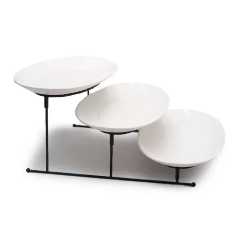 Exhibidor de Buffet de Ceramica de Platos Ovalados TIPS JLA-010