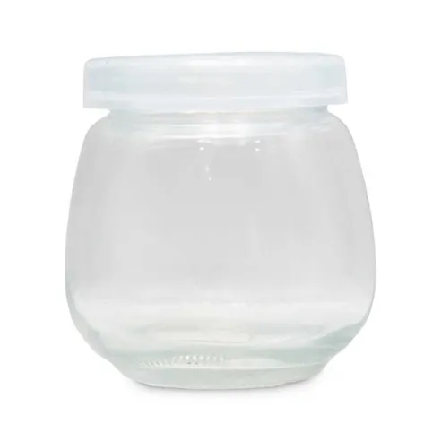 Frasco de Vidrio con Tapa Blanca de 200 Mililitros VETRO LXG-033