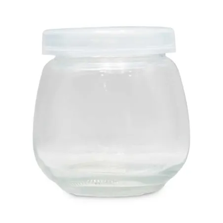 Frasco de Vidrio con Tapa Blanca de 200 Mililitros VETRO LXG-033