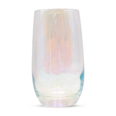 Vaso de Vidrio de 375 Mililitros de Color Tornasol, Set de 6 Unidades VETRO DHD-015TR/HJ