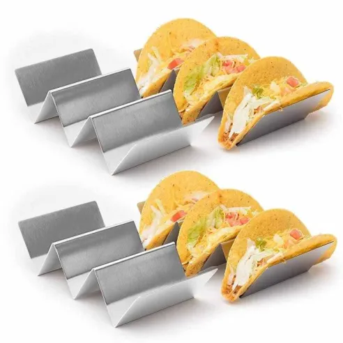 Rack  para Tacos 2 & 3 Divisiones de  8 X 4 Pulgadas MASTER CHEF TH-2