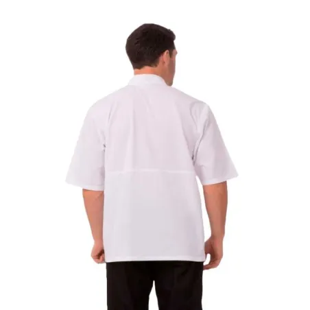 Gabacha para Chef  Montreal Talla (L) de Color Blanco CHEF WORKS JLCV-WHT-L
