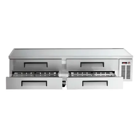 Base Refrigerada 4 Gavetas de Acero Inoxidable 184 Centimetros U-STAR CB72-HC