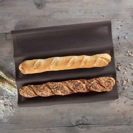 Molde Baguette Flexiform de 3 Cavidades LURCH 00085085